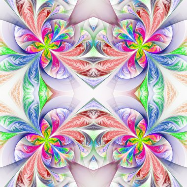 Simetrik çok renkli fraktal oyma. Koleksiyon - ayaz patt
