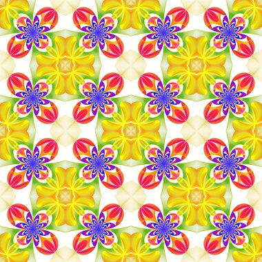 Fraktal de çiçek yaprakları güzel simetrik desen