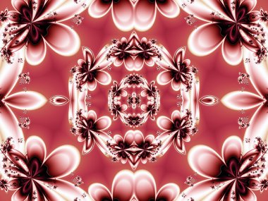 Fraktal tasarım çiçek deseni. Yaratıcı tasarım, sanat bir