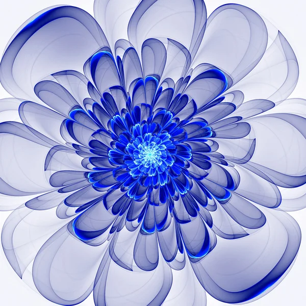 Beautiful blue flower on white background. Computer generated gr — Stock Photo, Image