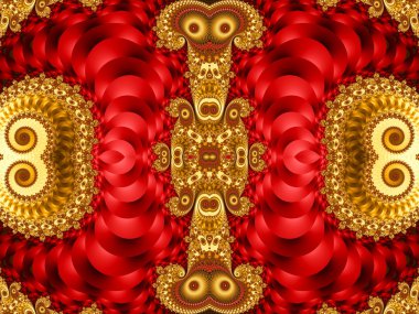 Spiral desenli güzel arka plan. Kırmızı ve sarı palet