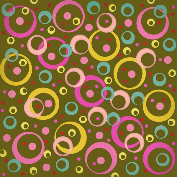 Colored circles and rings, abstract background, with vintage instagram look. — Stock Photo, Image