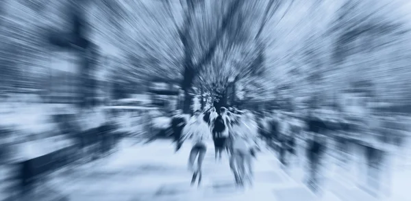 Abstrakter Hintergrund. internationaler Marathonläufer. Unschärfeeffekt — Stockfoto