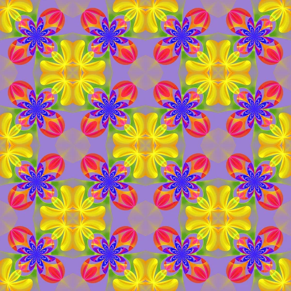 Fraktal de çiçek yaprakları güzel simetrik desen