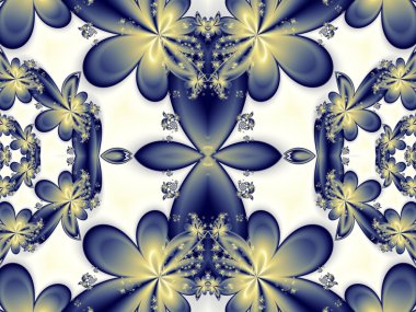 Fraktal tasarım çiçek deseni. Yaratıcı tasarım, sanat bir