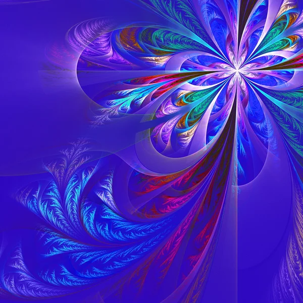 Diagonal symmetriska multicolor fraktal tracery. kollektion - fros — Stockfoto