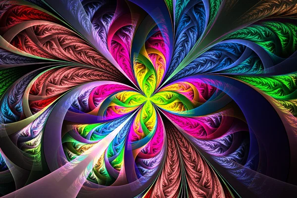 Tracé fractal multicolore symétrique diagonal. Collection - grenouilles — Photo