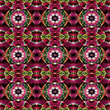 Güzel fraktal desen parlak şeritler ile. Koleksiyon - Ren