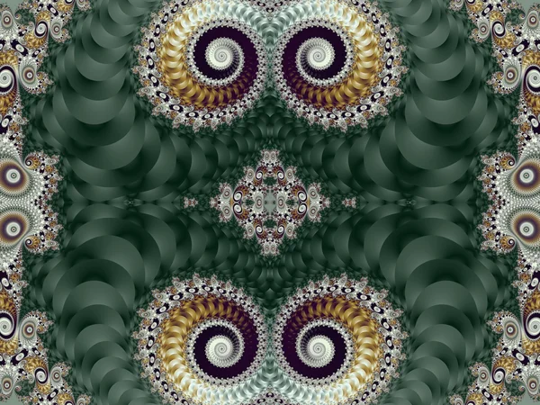 Hermoso fondo con patrón espiral. Paleta verde y gris —  Fotos de Stock