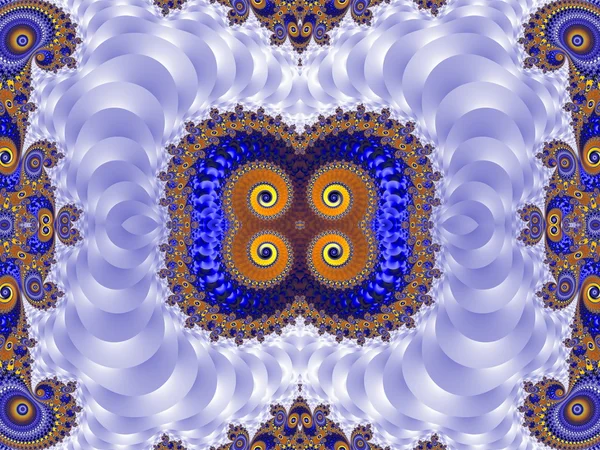 Piękne tło wzór spirali. Niebieski i srebrny palett — Zdjęcie stockowe
