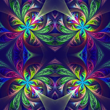 Simetrik çok renkli fraktal oyma. Koleksiyon - ayaz patt