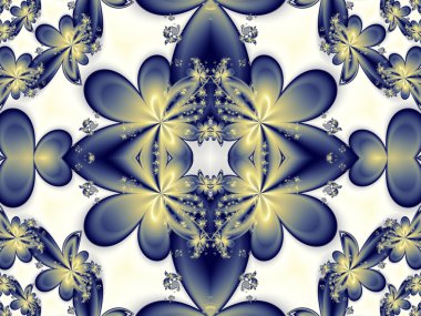 Fraktal tasarım çiçek deseni. Yaratıcı tasarım, sanat bir