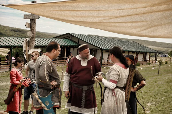 Vatra, Moldova. June 28, 2015. Medieval Festival.  Unidentified — Stock Photo, Image