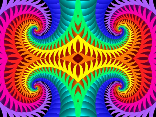 Multicolored Background with Spiral Pattern. Artwork for creativ — Stock Photo, Image