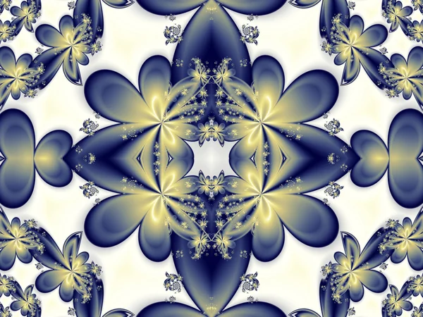 Fraktal tasarım çiçek deseni. Yaratıcı tasarım, sanat bir