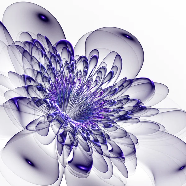 Schöne blaue Blume auf weißem Hintergrund. Computer generiert gr — Stockfoto