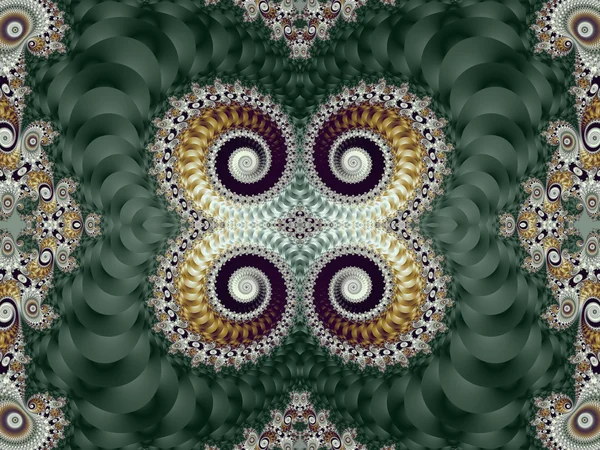 Hermoso fondo con patrón espiral. Paleta verde y gris —  Fotos de Stock