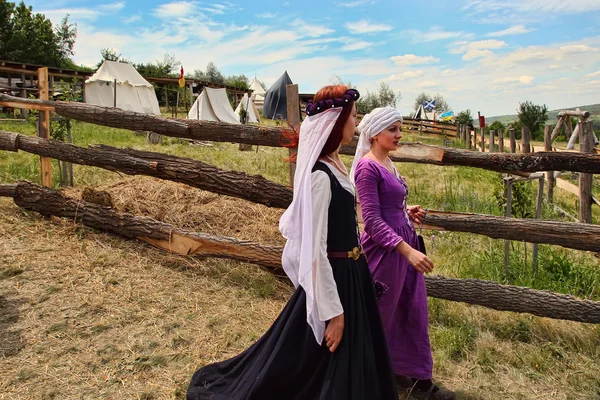 Vatra, Moldávia. 28 de junho de 2015. Festival Medieval. Não identificado — Fotografia de Stock