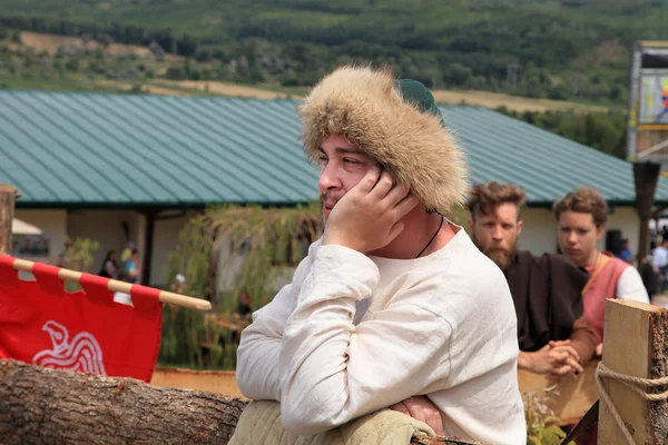 Vatra, Moldova. June 28, 2015. Medieval Festival.  Unidentified — Stock Photo, Image