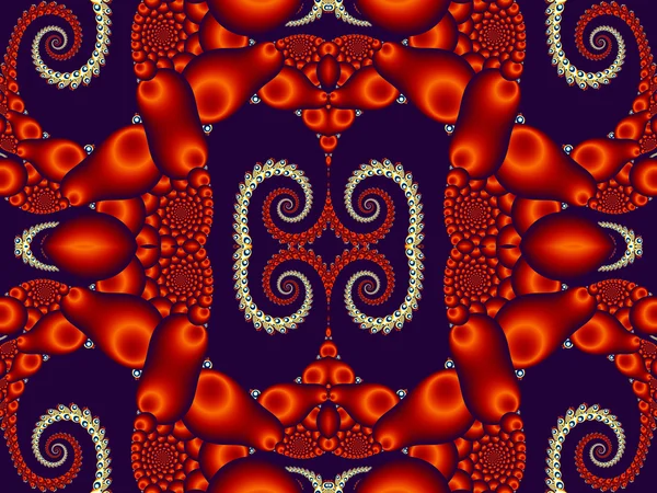 Piękne tło wzór spirali. Czerwony i niebieski paleta. — Zdjęcie stockowe