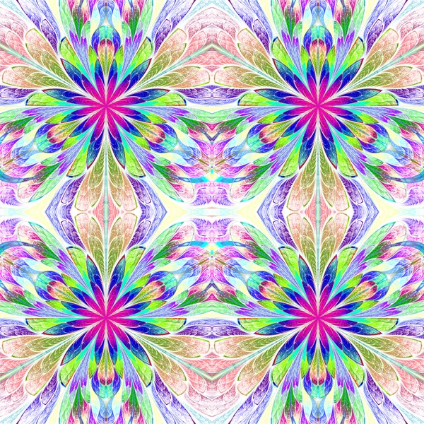 Patrón simétrico multicolor en estilo vitral . — Foto de Stock