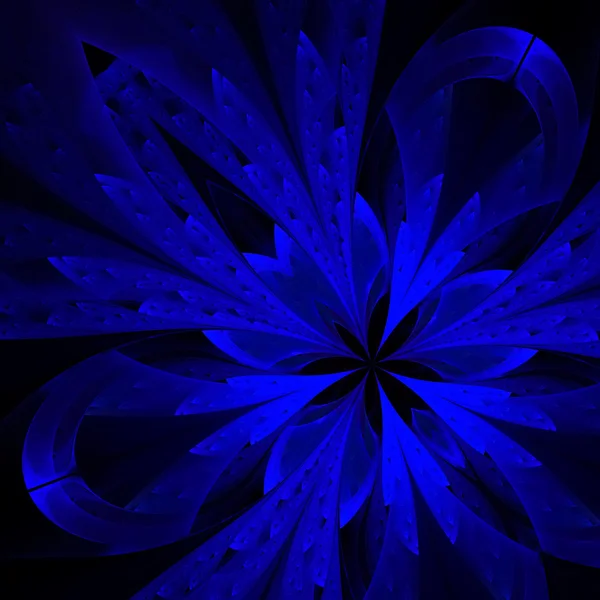 Beautiful fractal in blue. Computer generated graphics. — Stock Photo, Image