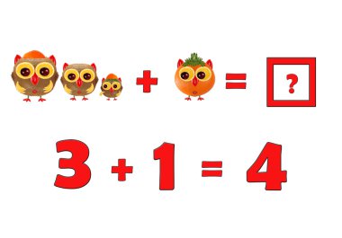 Okul öncesi çocuklar için eğitim matematik illüstrasyon