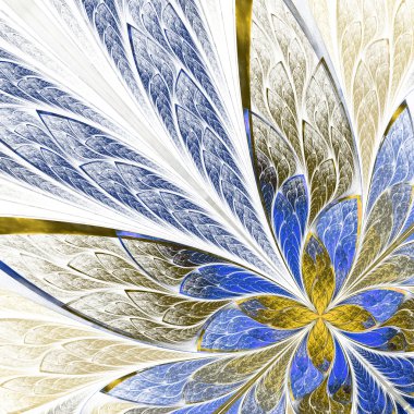 Fraktal çiçek veya vitray pencere stili lig tarihinde kelebek