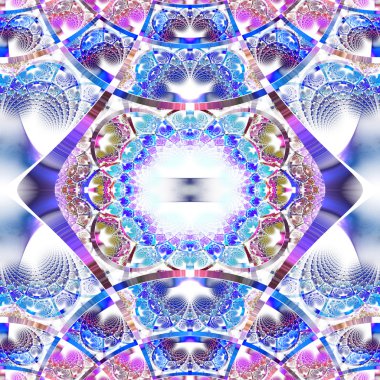 Güzel fraktal desen parlak şeritler ile. Koleksiyon - Ren