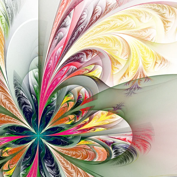 Traceria fractal multicolor asimétrica diagonal. Colección - f — Foto de Stock