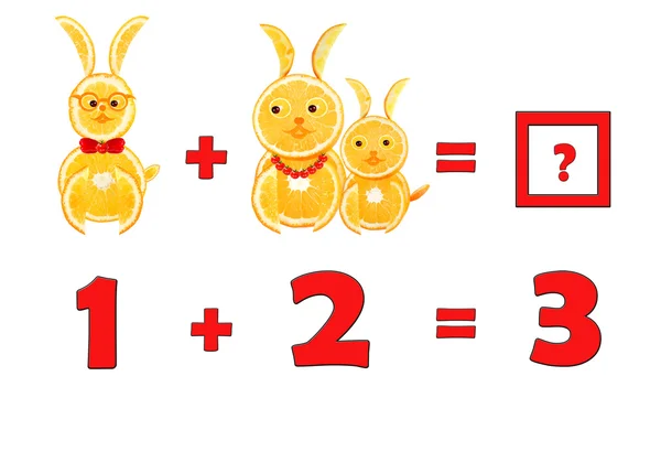 Okul öncesi çocuklar için eğitim matematik illüstrasyon — Stok fotoğraf