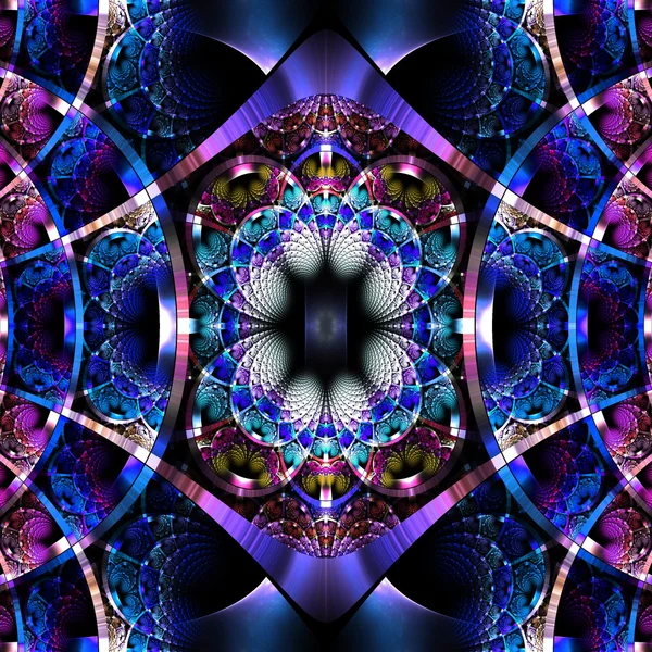 Belo padrão fractal com tiras brilhantes. Recolha - Reno — Fotografia de Stock