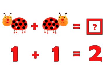 Okul öncesi çocuklar için eğitim matematik illüstrasyon