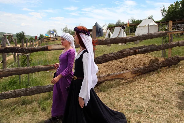 Vatra, Moldova. June 28, 2015. Medieval Festival.  Unidentified — Stock Photo, Image