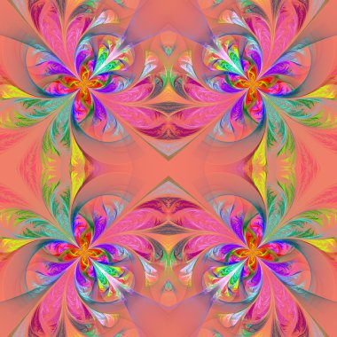 Simetrik çok renkli fraktal oyma. Koleksiyon - ayaz patt