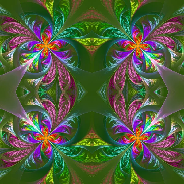 Συμμετρική πολύχρωμα fractal tracery. Συλλογή - ψυχρός patt — Φωτογραφία Αρχείου