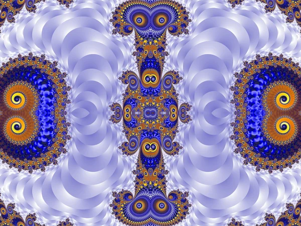 Hermoso fondo con patrón espiral. Palet azul y plateado — Foto de Stock