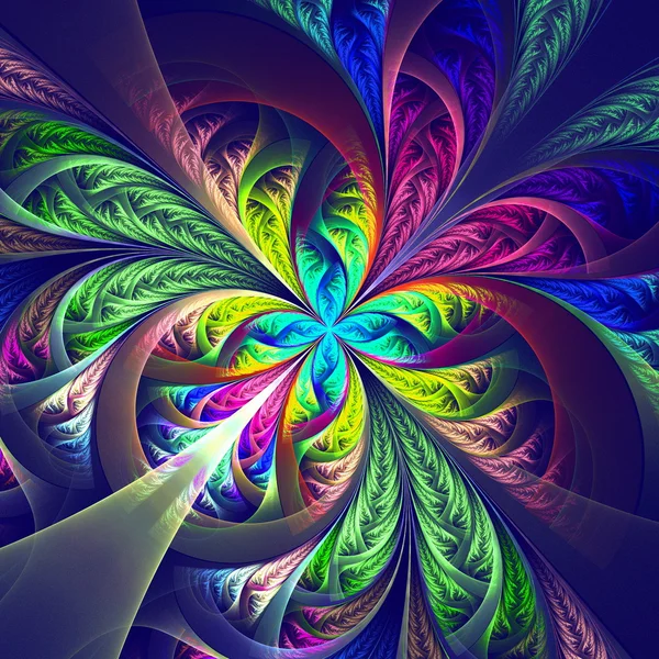 Diagonal symmetric multicolored fractal tracery. Collection - fr — Stock Photo, Image