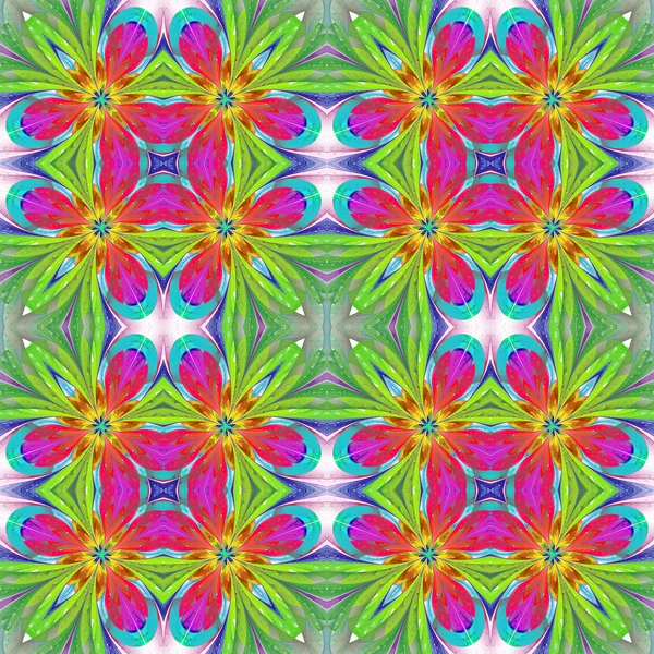 Разноцветный симметричный узор в стиле витража o — стоковое фото