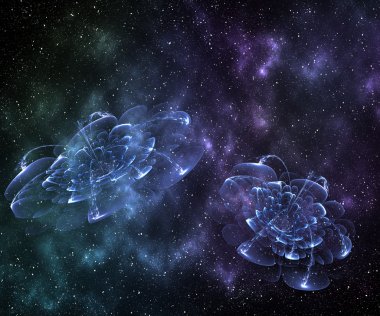 Abstract cosmic cloud,   stars of a planet and galaxy.  Fantasy  clipart