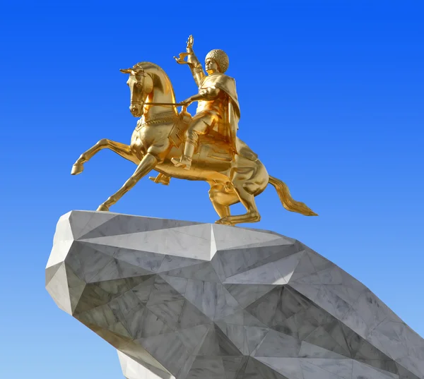 Ashgabat, Turkmenistan - 20 ottobre 2015. Monumento al Presidente — Foto Stock