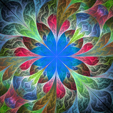 Güzel fraktal çiçek. Tasarım unsuru. Yaratıcı sanat