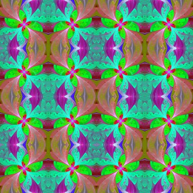 Vitray Rüzgar çok renkli güzel simetrik desen