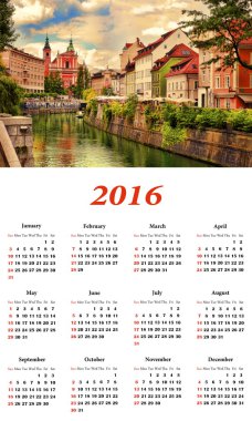 Cityscape, Ljubljana promenade. Ljubljana takvim 2016