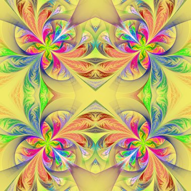 Simetrik çok renkli fraktal oyma. Koleksiyon - ayaz patt