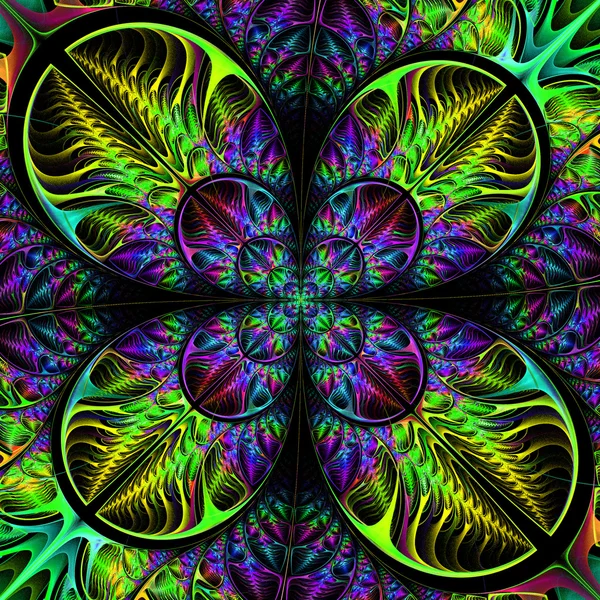 Çok renkli köşegen simetrik desen yaprak. Collectio — Stok fotoğraf