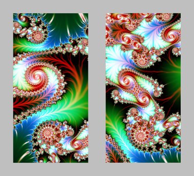 Cep telefonu kapağında fraktal tasarımlı güzel desenler var.