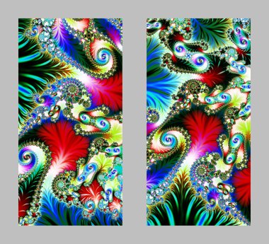 Cep telefonu kapağında fraktal tasarımlı güzel desenler var.