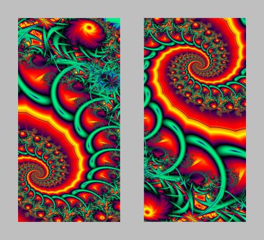 Cep telefonu kapağında fraktal tasarımlı güzel desenler var.