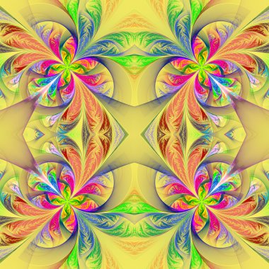 Simetrik çok renkli fraktal oyma. Koleksiyon - ayaz patt